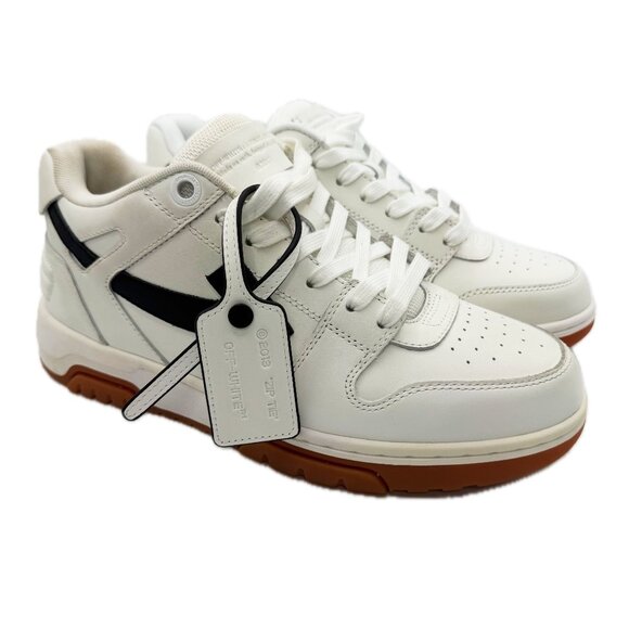 Off-White Men's "Out of Office" runner sneakers in two-tone calf leather - Picture 1 of 12